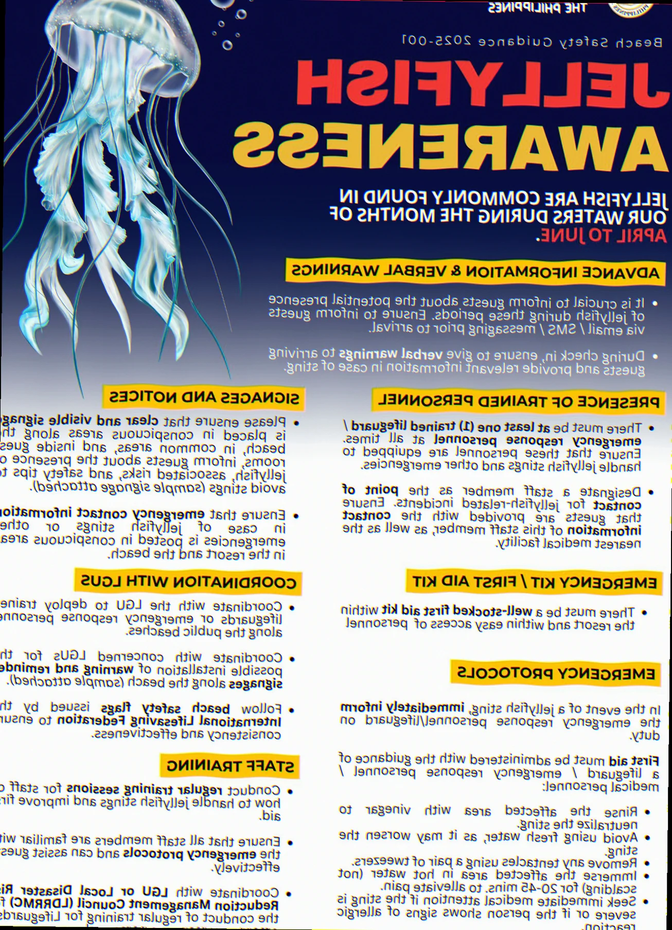 Jellyfish safety and awareness