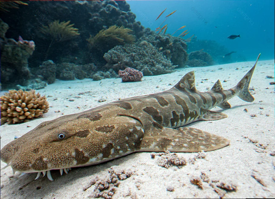 Wobbegong shark camouflage tactics